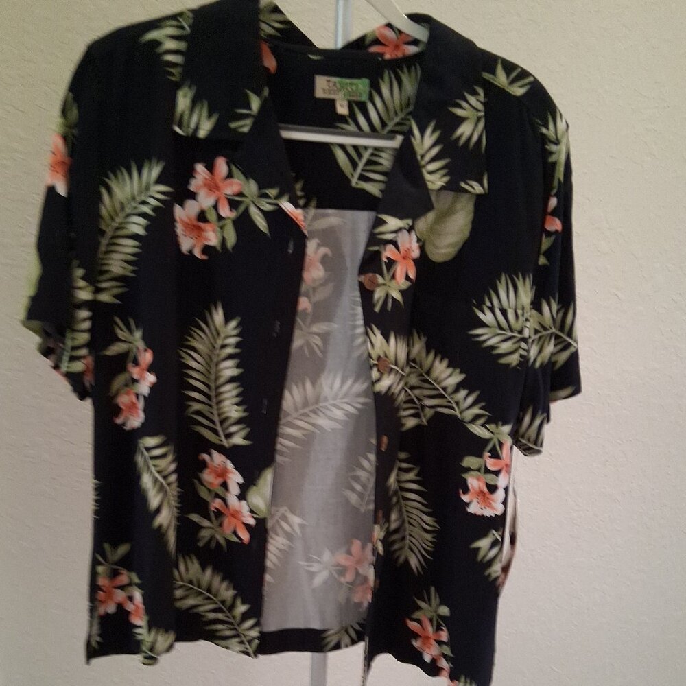 Tahiti Reef Club Vintage Hawaiian Tropical Jacket and Double Slit Dress Set - Picture 5 of 11